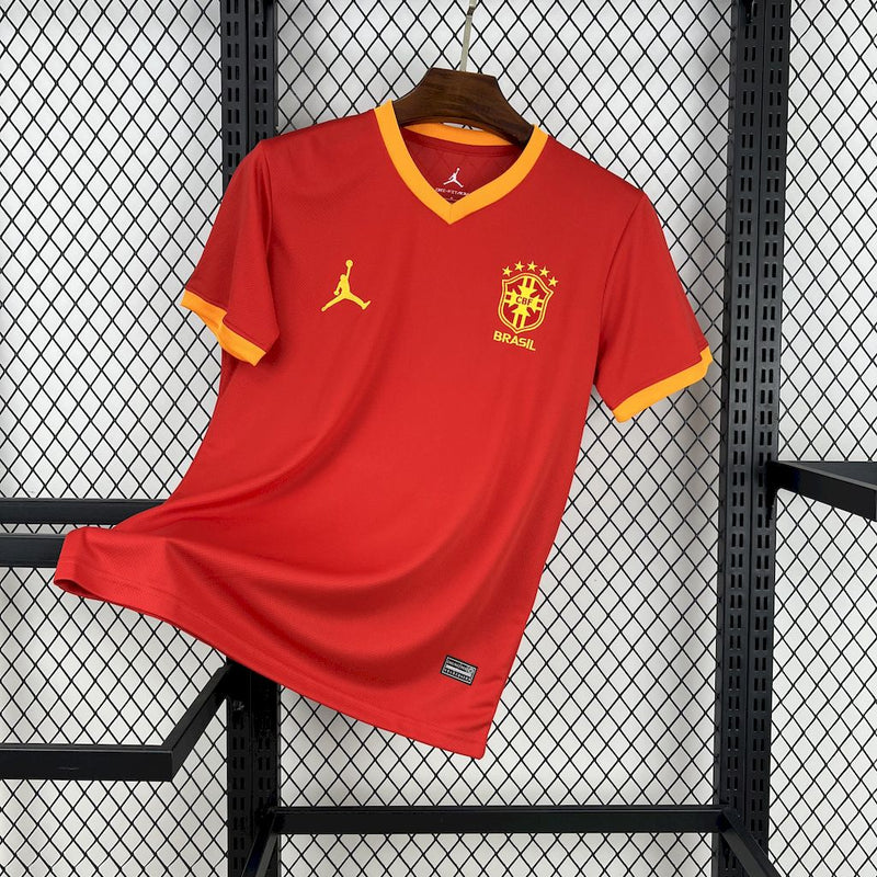 CAMISA DA SELEÇÃO DO BRASIL 25/26 VERMELHO