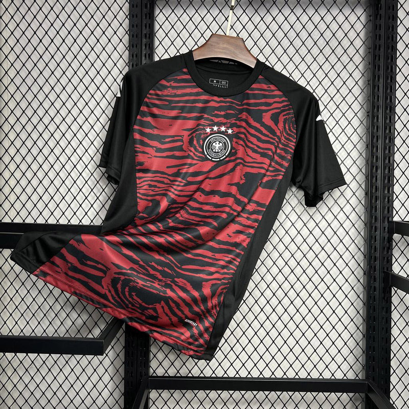 CAMISA DA SELEÇÃO DA ALEMANHA 25/26 PRETO E VERMELHO